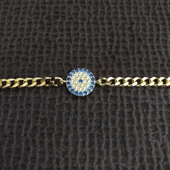 isabella m. Evil😈 Eye👁️ Curb Link Chain Bracelet - Picture 15 of 15